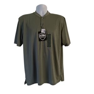 Mountain Expedition men's green short sleeve golf polo shirt size L